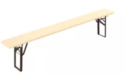 Klappbare Bank - Holz/ Moosgrün (RAL 6005) - 480x2200x250 mm (HxBxT)