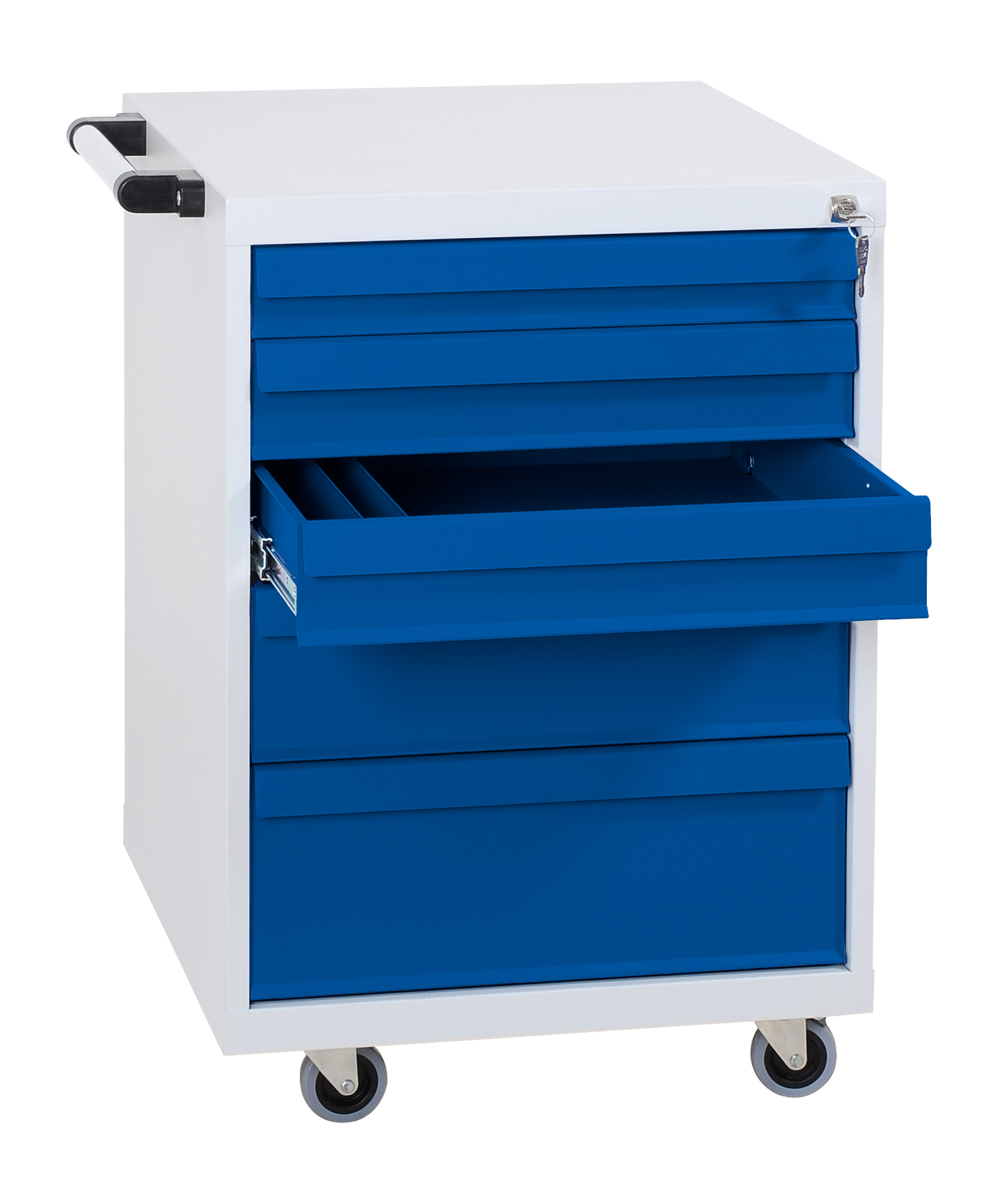 Werkstattwagen - 1 + 2 + 1 + 1 Schubladen - 840x555x600 mm (HxBxT)