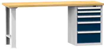 Arbeitstisch KOMBI 700 - 1 + 1 + 1 + 1  + 1 Schubladen