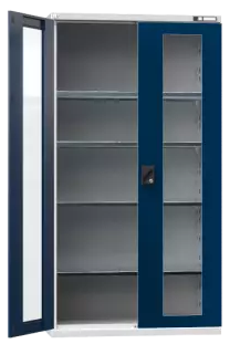 Flügeltürenschrank/ Werkzeugschrank SK1 - mit Glastür - 1950x1044x625 mm (HxBxT)