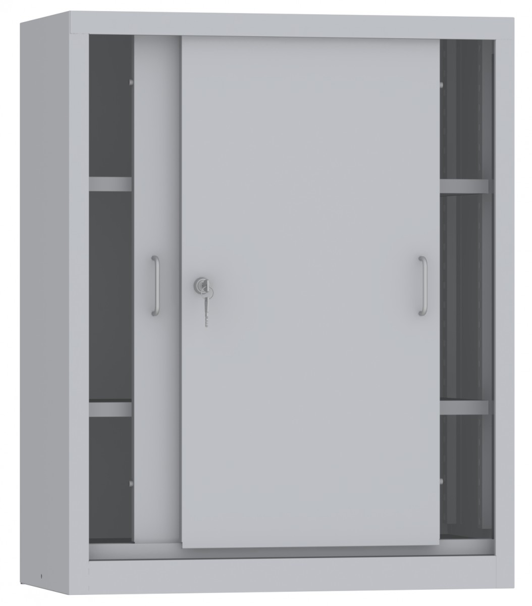 Schiebetürenschrank - 2 Einlegeböden - 1000x800x600 mm  (HxBxT)