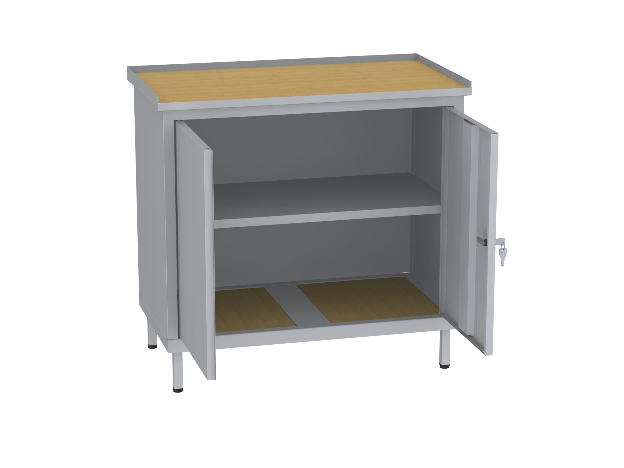 Werkstattschrank, niedrig - 2 Fächer - 850x900x505 mm (HxBxT)
