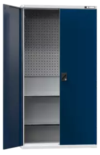 Flügeltürenschrank/ Werkzeugschrank SK2 - gelochte Wände - 1950x1044x405 mm (HxBxT)