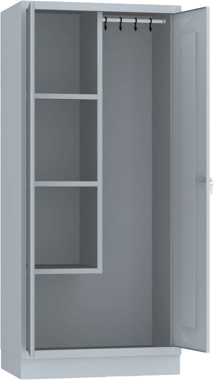 Spind, Geräte/Putzmittelschrank  - 1 Abteil - 3 Fächer