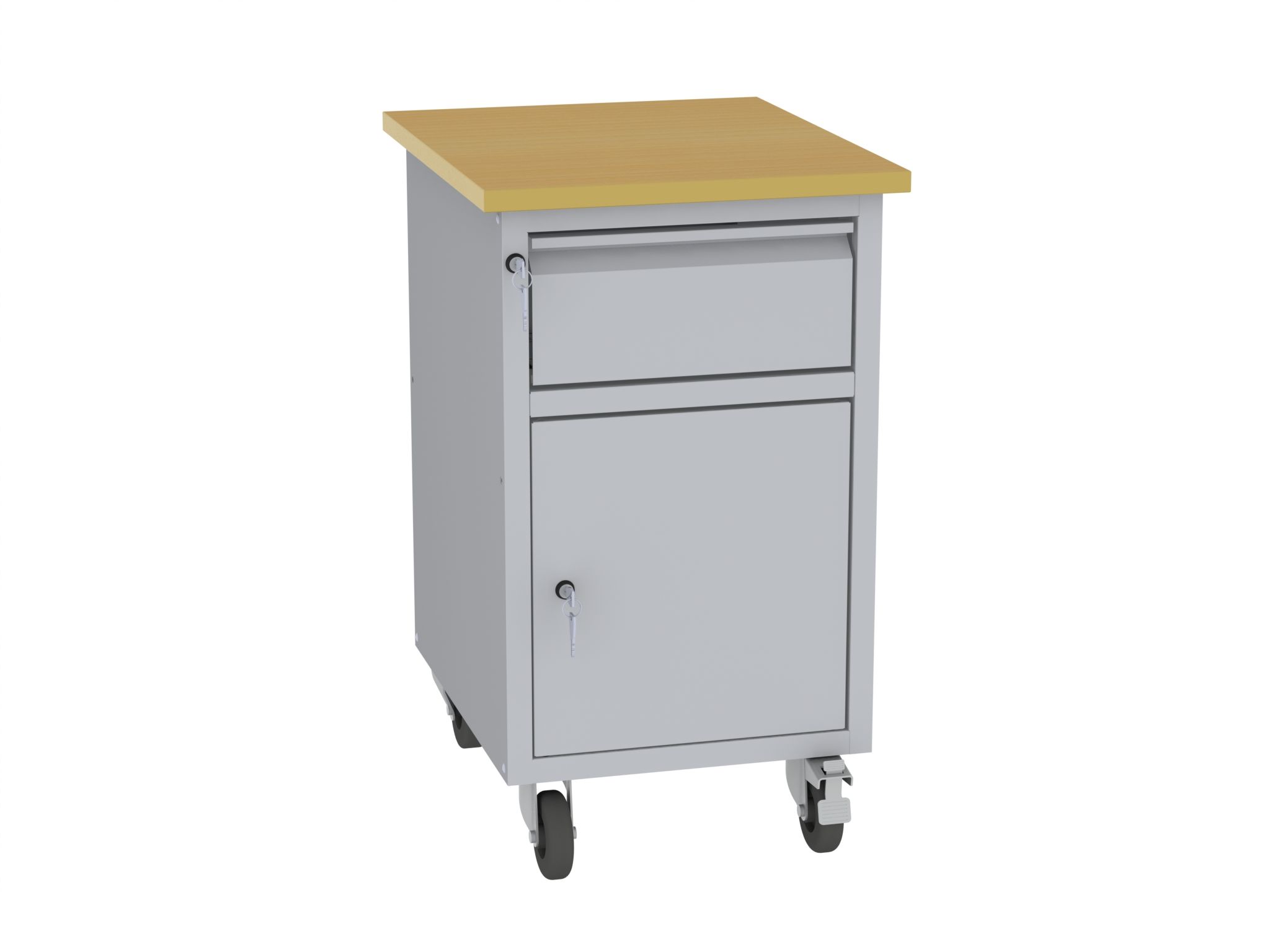 Werkzeugwagen - 1 Fach + 1 Schublade - 830x505x605 mm (HxBxT)