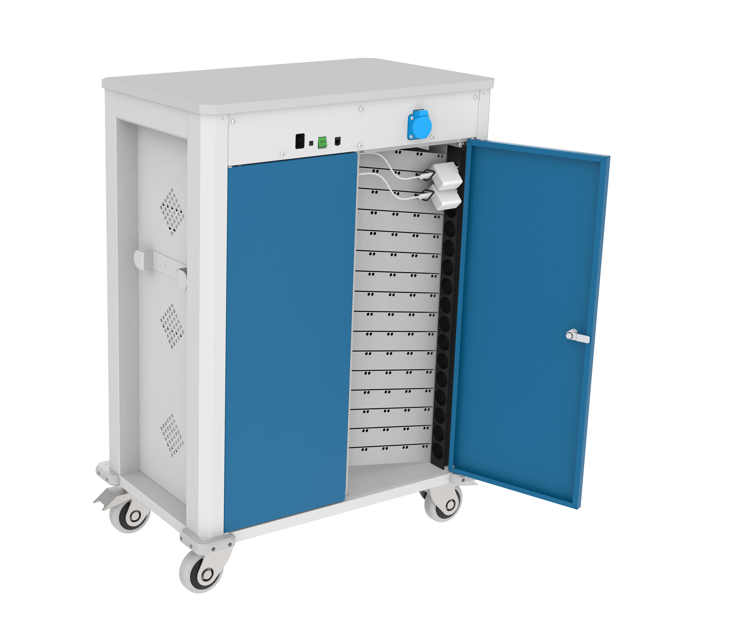 WNT-Wagen für 32 Tablets / 1 Laptop - Stedo - 1050x730x440 mm (HxBxT)