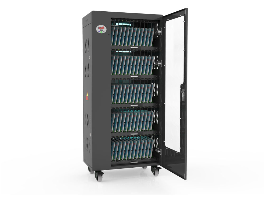 Tablet-Ladewagen für bis zu 65 Geräte - inkl. UV-C Desinfektion