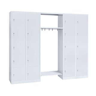 offene Garderobe - 20 Fächer - 1800x2400x500 mm (HxBxT)