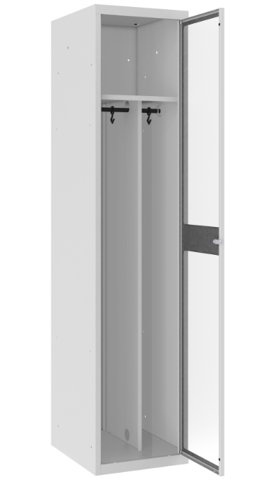 Spind - 1 Abteil -   Plexiglas Tür - 1800x400x500 mm (HxBxT)