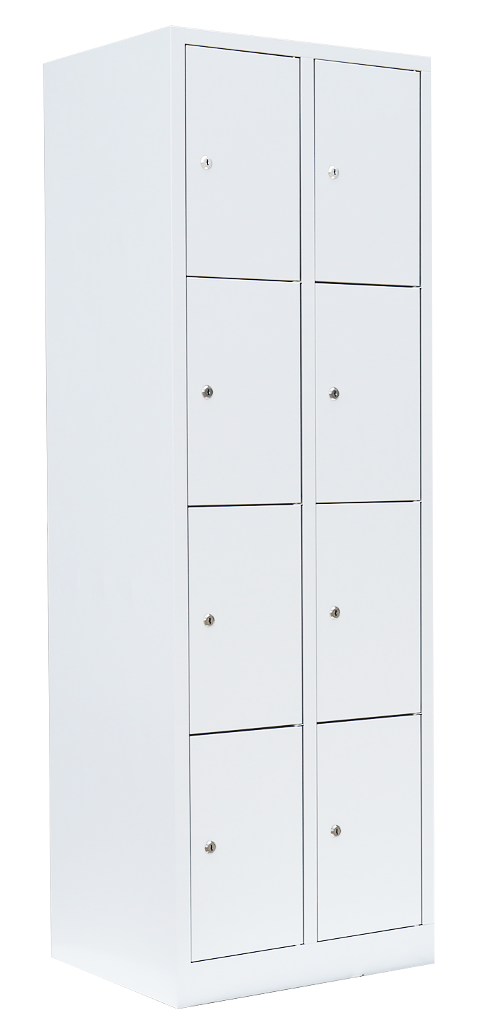 Schließfachschrank - 2 Abteile - 8 Fächer - 1800x600x500 mm (HxBxT)