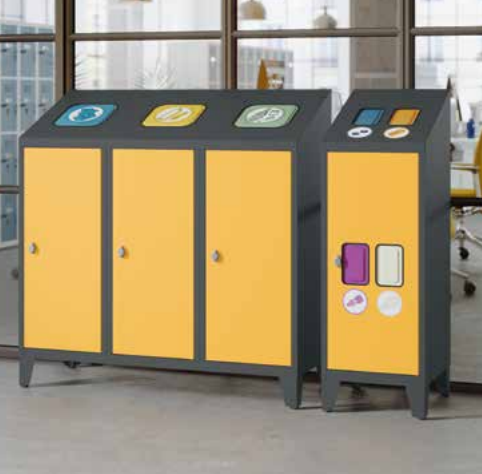 Metall-Recyclingbehälter - Verzinkter Behälter - 700x295x357 mm (HxBxT)