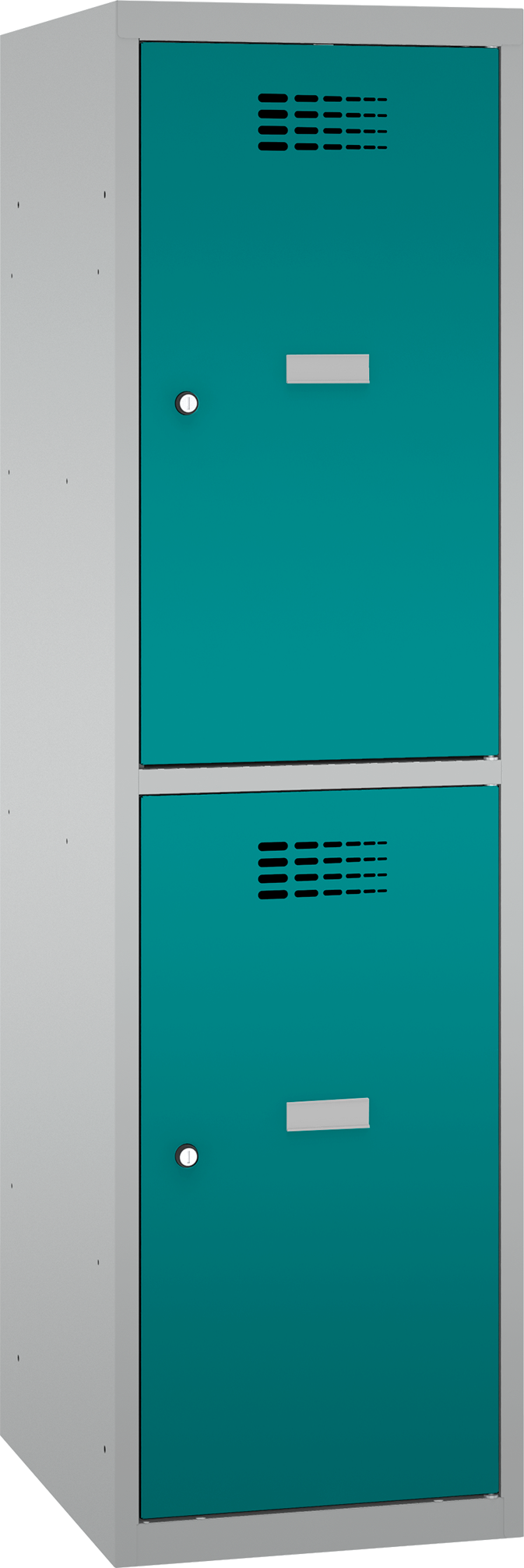 Garderobenschrank - 1 Abteil - 2 Fächer - for young pupils - 1450x400x500 mm (HxBxT)