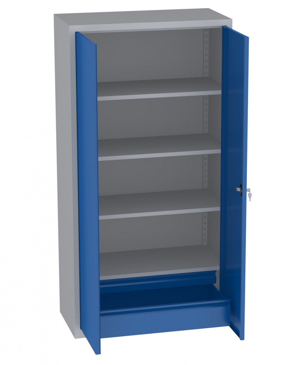 Werkzeugschrank - 3 Einlegeböden/ 1+1 Schublade - 1950x1000x500 mm (HxBxT)