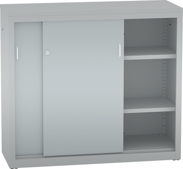 Schiebetürenschrank - 2 Einlegeböden - 1000x1000x500 mm  (HxBxT)