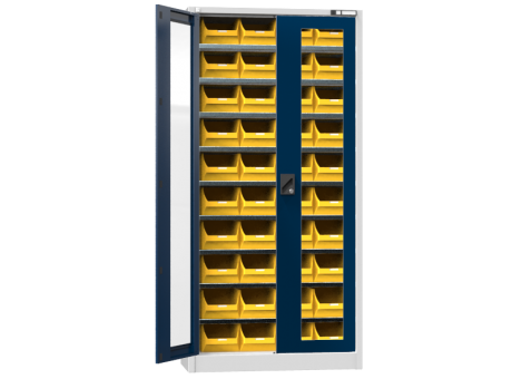 Universalschrank UK1 - mit Boxen - mit Glastür - 1950x950x400 mm (HxBxT)