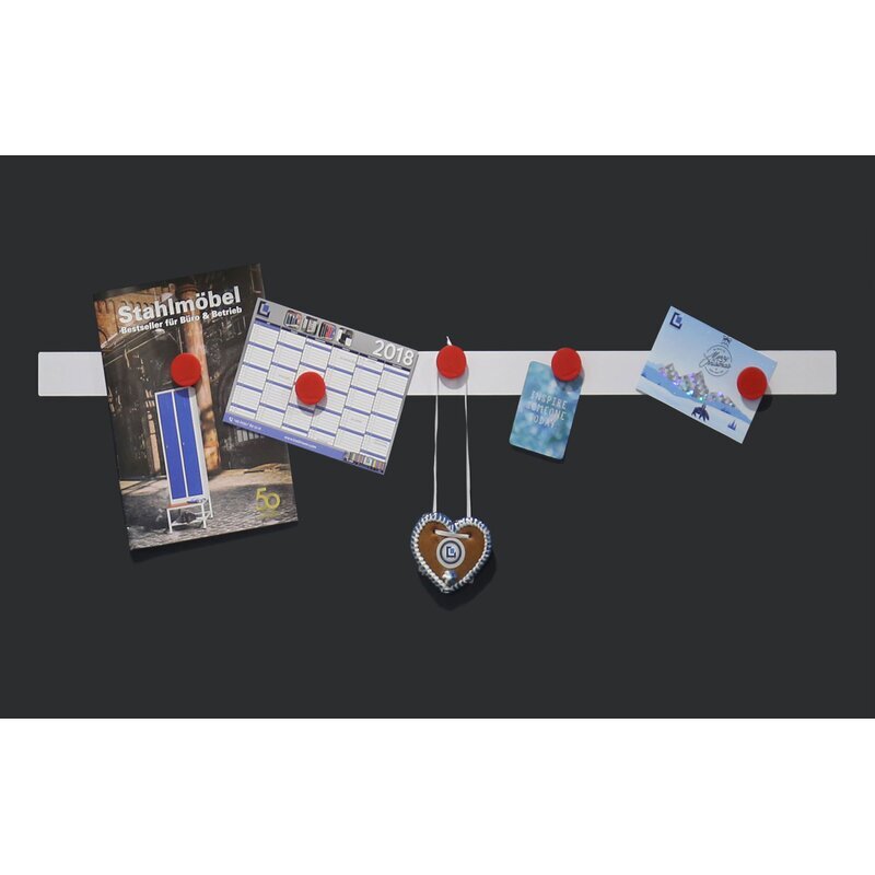 Magnetleiste - selbstklebend - weiß - 50x1000x 0,5 mm - (HxBxT)