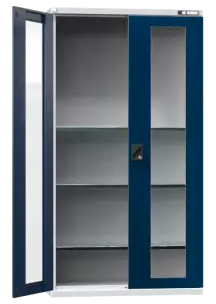 Flügeltürenschrank/ Werkzeugschrank SK2 - mit Glastür - 1950x1044x405 mm (HxBxT)