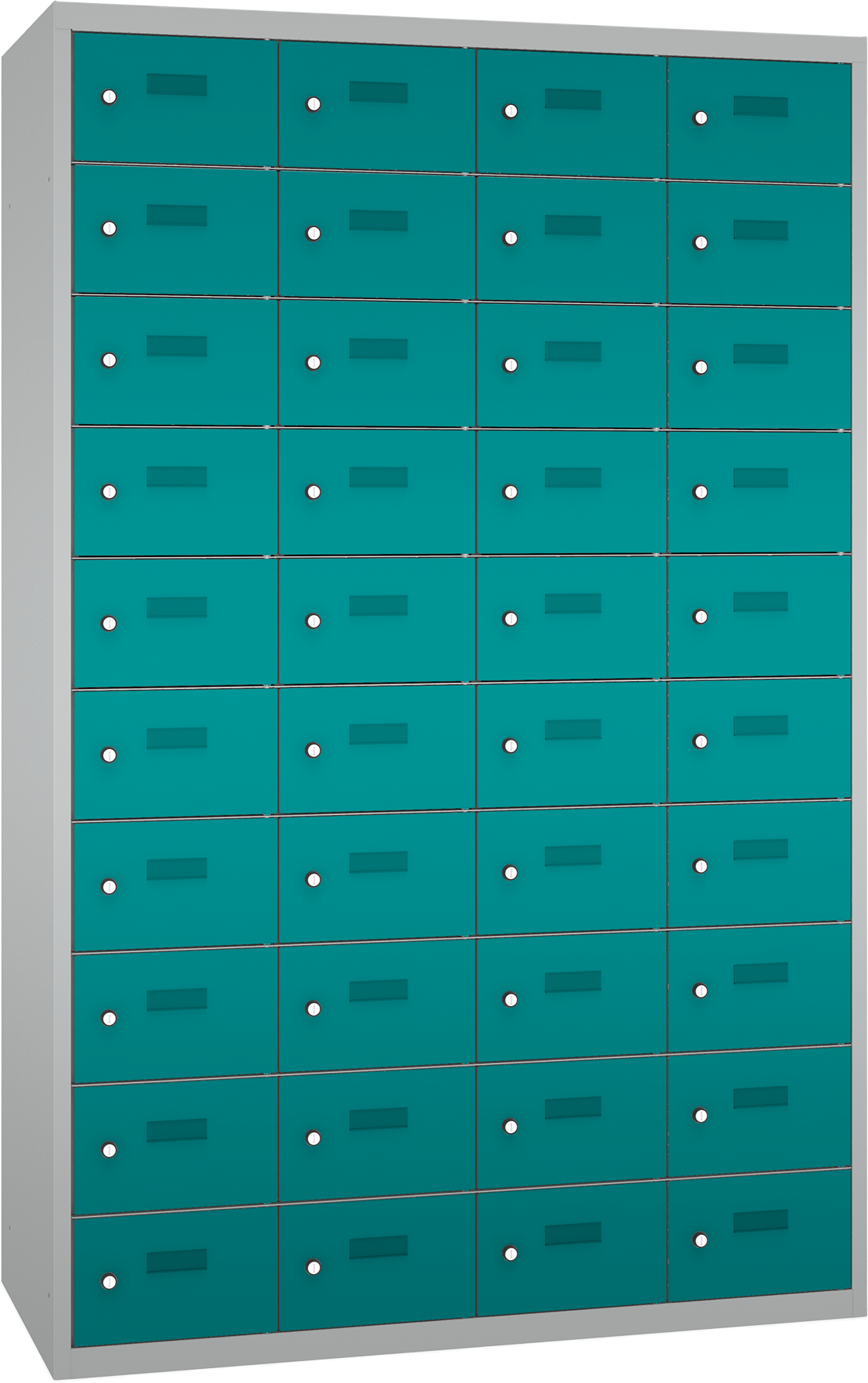 Schließfach/Kantinenschrank - 4 Abteile - 40 Fächer - stehend - 1800x1150x500 mm (HxBxT)