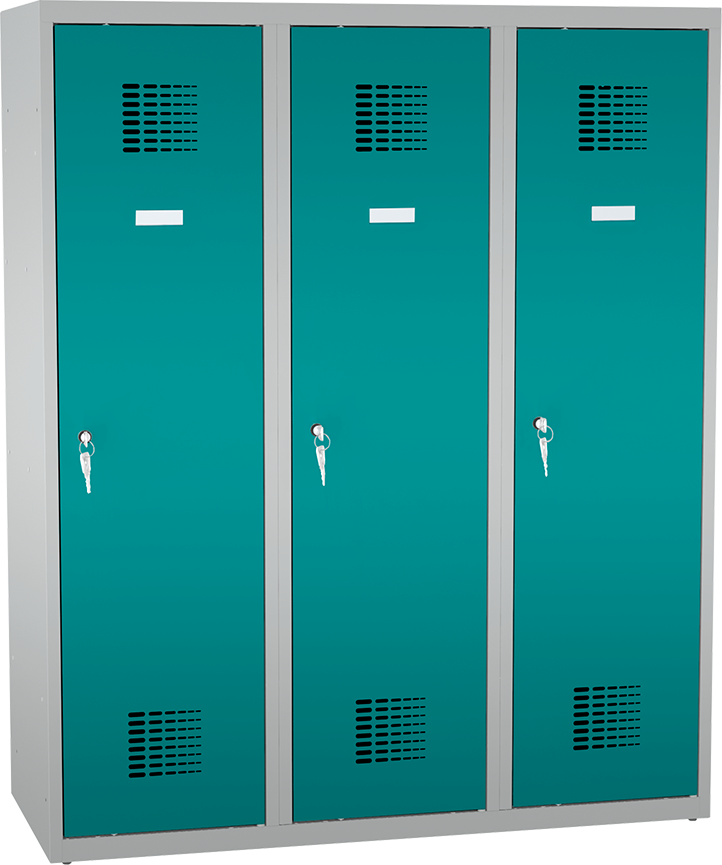 Spind - 3 Abteile -  for young pupils - 1450x1200x500 mm (HxBxT)