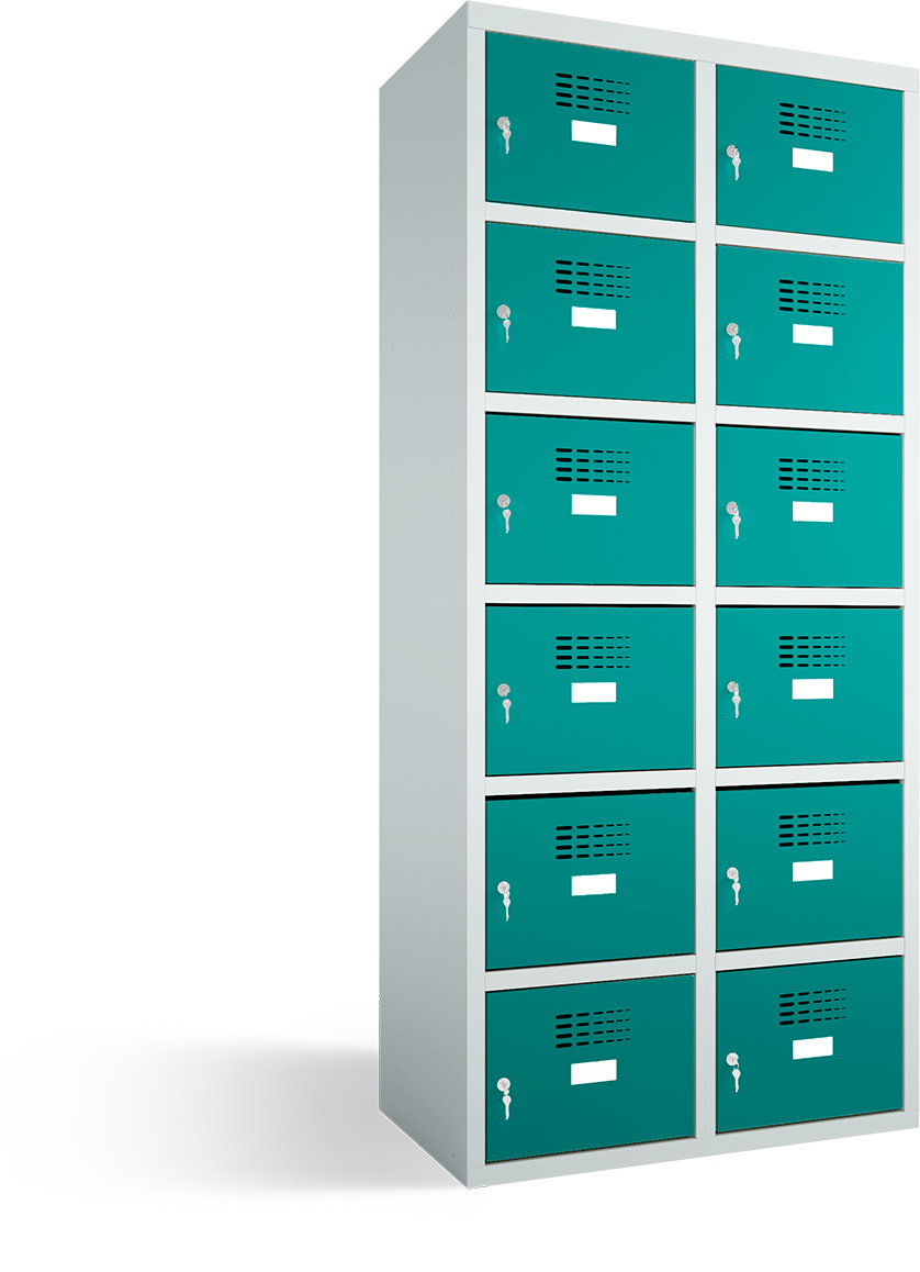 Wertfachschrank - 2 Abteile - 12 Fächer