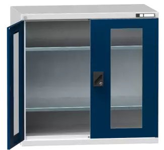 Flügeltürenschrank/ Werkzeugschrank SK1 - mit Glastür - 1000x1044x625 mm (HxBxT)