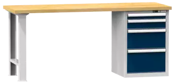 Arbeitstisch KOMBI 800 - 1 + 1 + 1 + 1  Schubladen