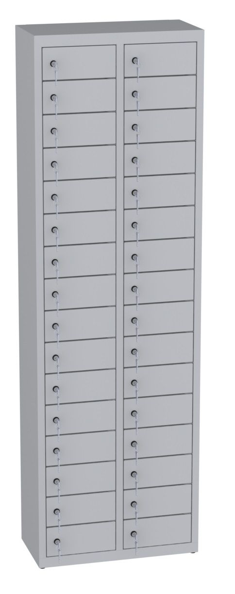 Wertfachschrank stehend - 2 Abteile - 32 Fächer - 1950x610x300 mm  (HxBxT)