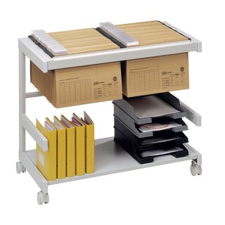 Bürowagen, 2 Ebenen, 670x810x430 mm (HxBxt), lichtgrau