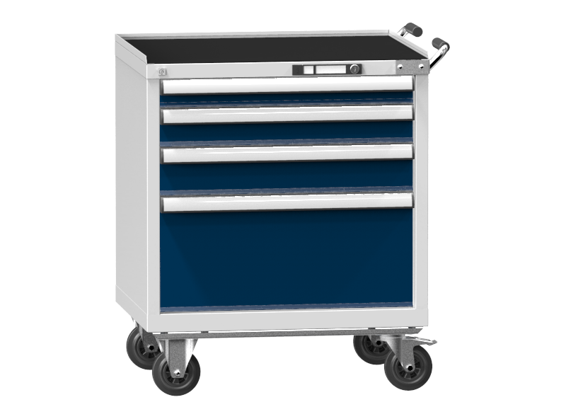 Mobile Container - Rollcontainer  - 1+1+1+1 Schublade - 910x731x600 mm (HxBxT)