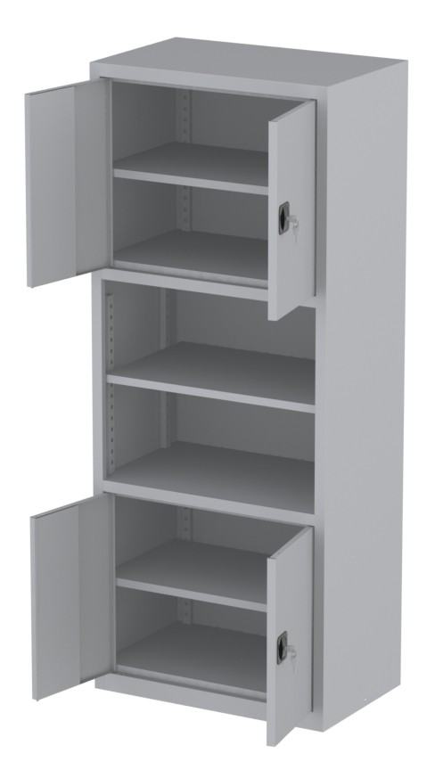 Werkstattschrank - 6 Fächer - 1950x1000x500 mm (HxBxT)