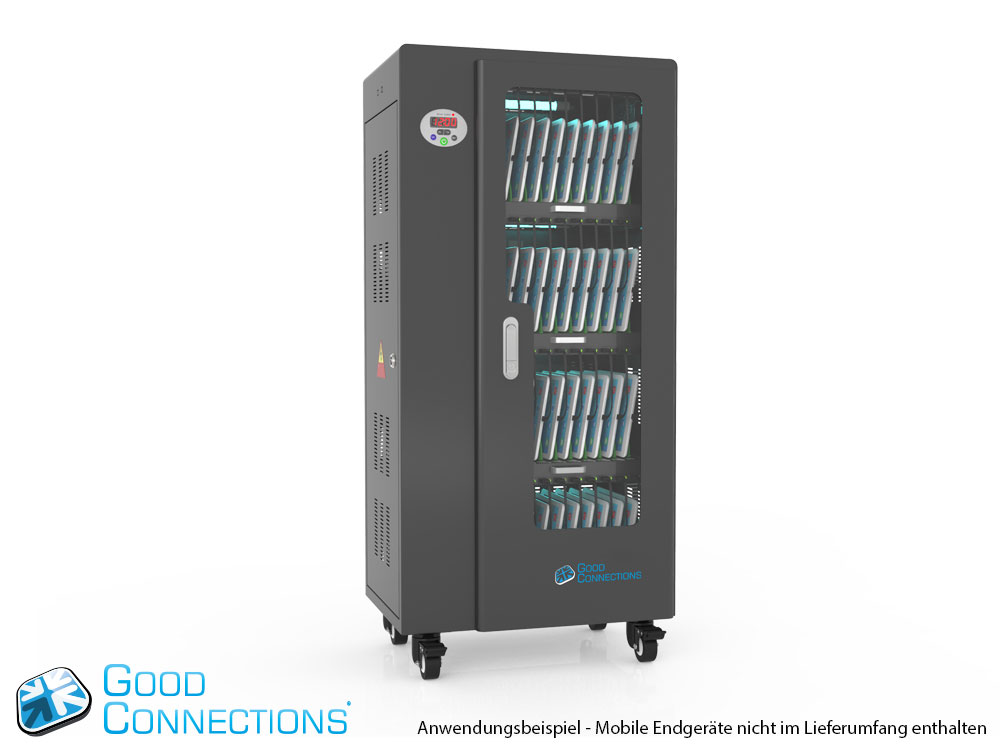Tablet-Ladewagen für bis zu 40 Geräte - inkl. UV-C Desinfektion, Synchronisierung