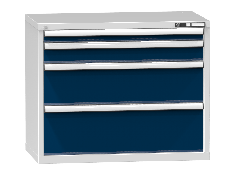 Schubladenschrank - Standcontainer  -  1+1+1+1 Schublade - 840x1037x600 mm (HxBxT)