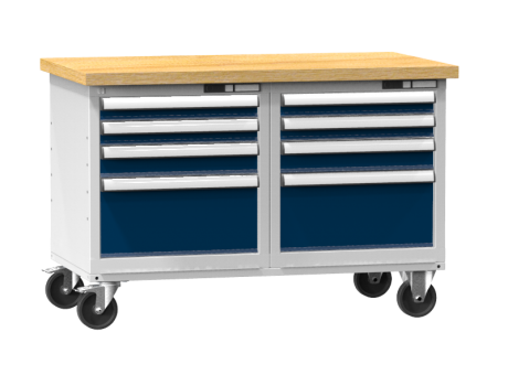 Mobile Werkbank PPS-6/6M -  mit Rollen, 8 Schubladen