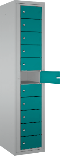 Wäschesammelschrank stehend - 1 Abteil - 11 Fächer - mit Zentralrahmen