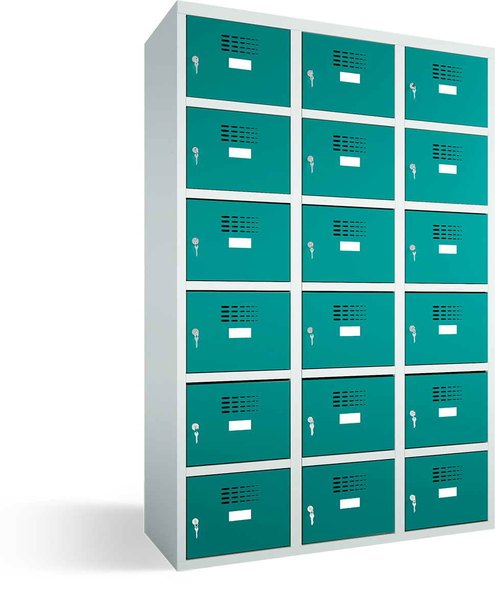 Wertfachschrank - 3 Abteile - 18 Fächer