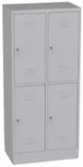 Garderobenschrank - 2 Abteile - 4 Fächer - Grundschule - 1500x810x480 mm (HxBxT)