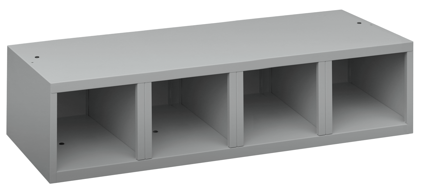 Offene Schuhfächer ohne Türen 4 Fächer 390 x 1200 x 500 mm (HxBxT)