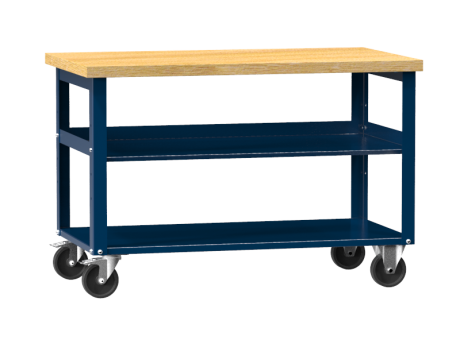 Mobile Werkbank PPS-1/1M -  mit Rollen und Regal