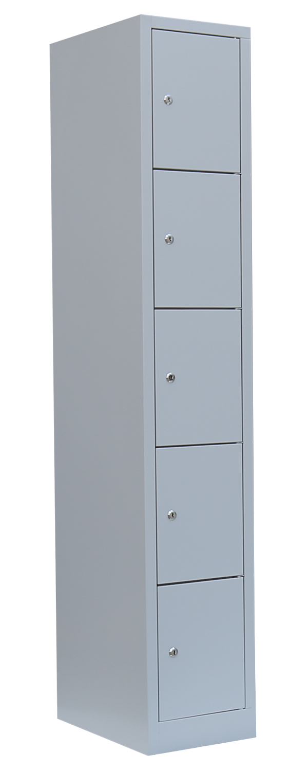 Schließfachschrank - 1 Abteil - 5 Fächer - 1800x315x500 mm (HxBxT)