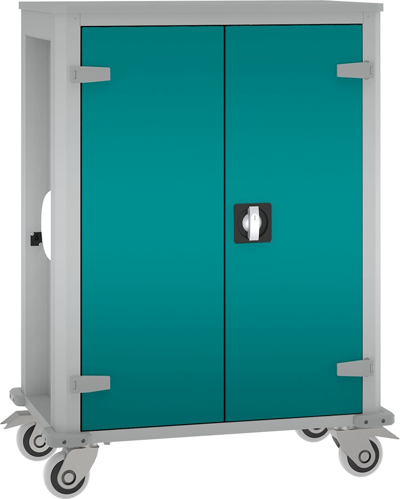 WNT-Wagen für 32 Tablets / 1 Laptop -  WiFi -  LG - 1050x730x440 mm (HxBxT)