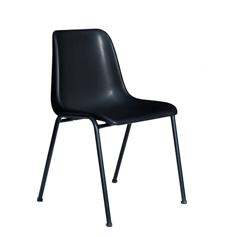 Formschalenstuhl Basic - 470/780 x 485 x 500 mm (HxBxT) - tiefschwarz/schwarz