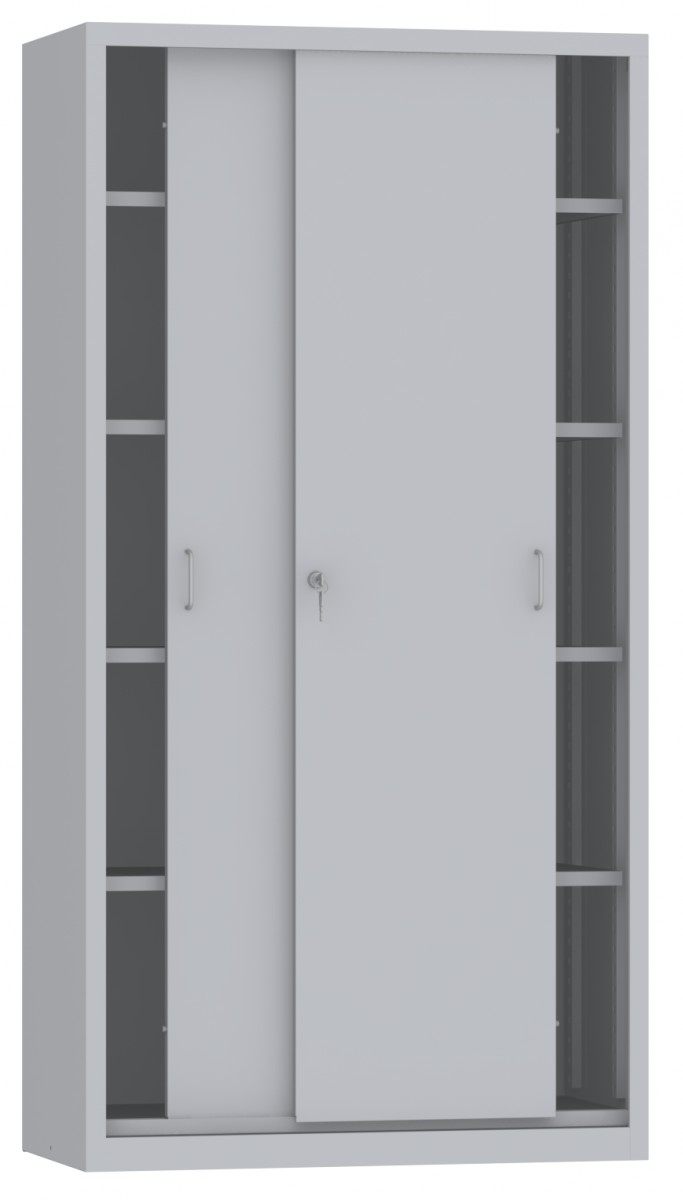 Schiebetürenschrank - 4 Einlegeböden - 1950x1000x500 mm  (HxBxT)