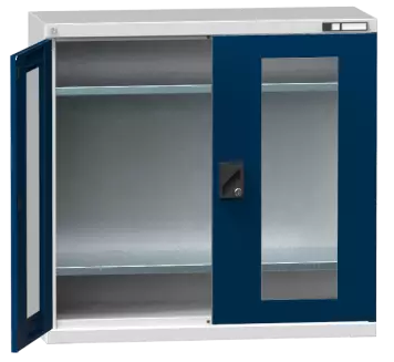 Flügeltürenschrank/ Werkzeugschrank SK2 - mit Glastür - 1000x1044x405 mm (HxBxT)