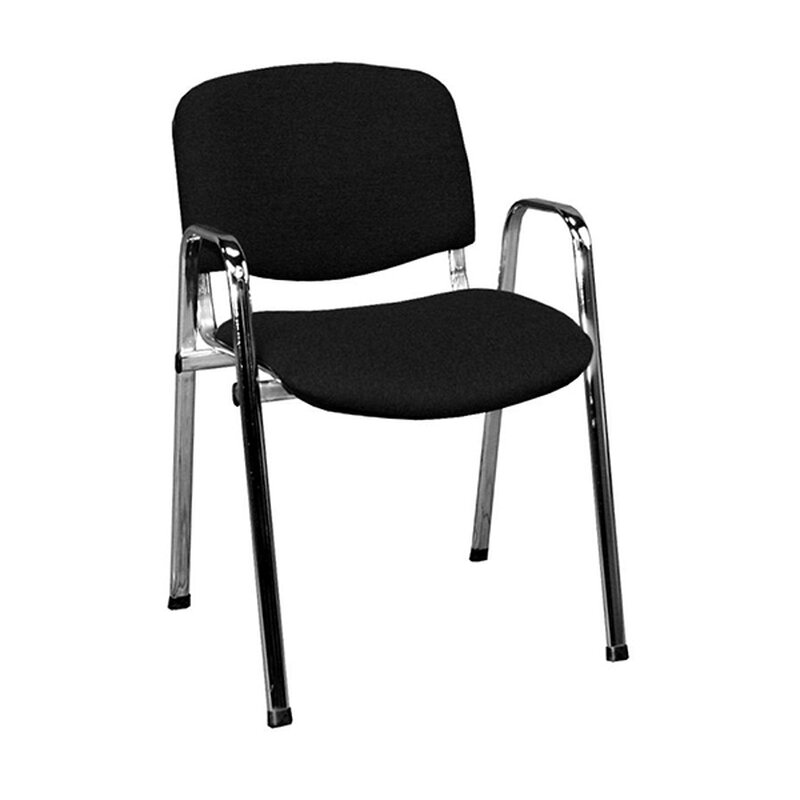 Polsterstuhl mit Armlehnen - 470/820 x 545 x 425 mm (HxBxT) - chrom