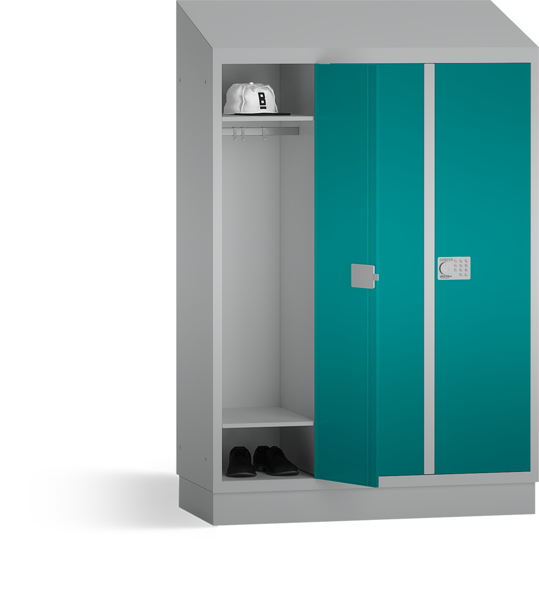 PREMIUM - Spind für die Grundschule - 3 Abteile - 1500x1075x500 mm (HxBxT)