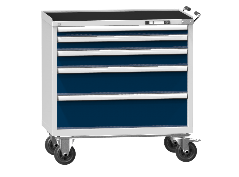 Mobile Container - Rollcontainer  - 1+1+1+1+1 Schublade - 1105x1037x600 mm (HxBxT)