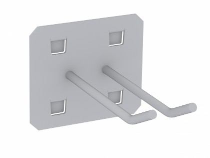 Lochwandhaken Typ 2L 100 - Zubehör für Lochwand/Werkzeugtafel/Lochplatte