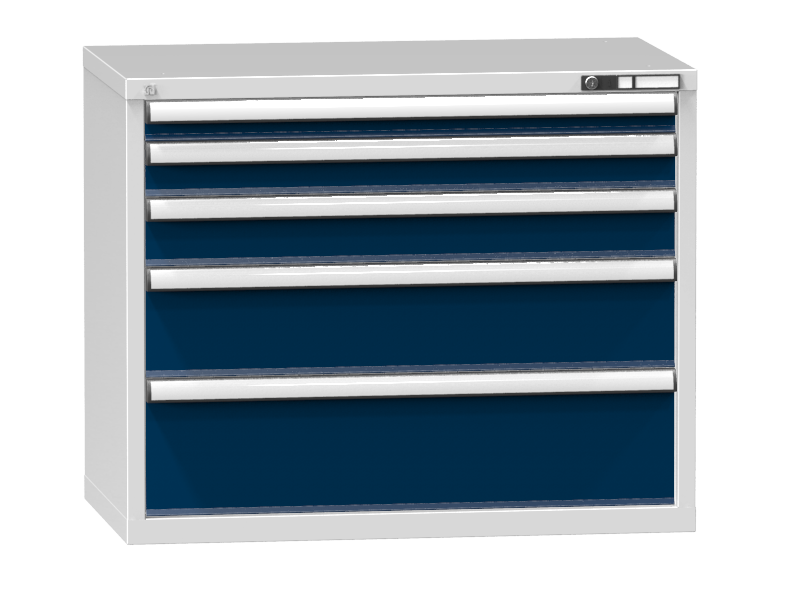 Schubladenschrank - Standcontainer  -  1+1+1+1+1 Schublade - 840x1037x600 mm (HxBxT)