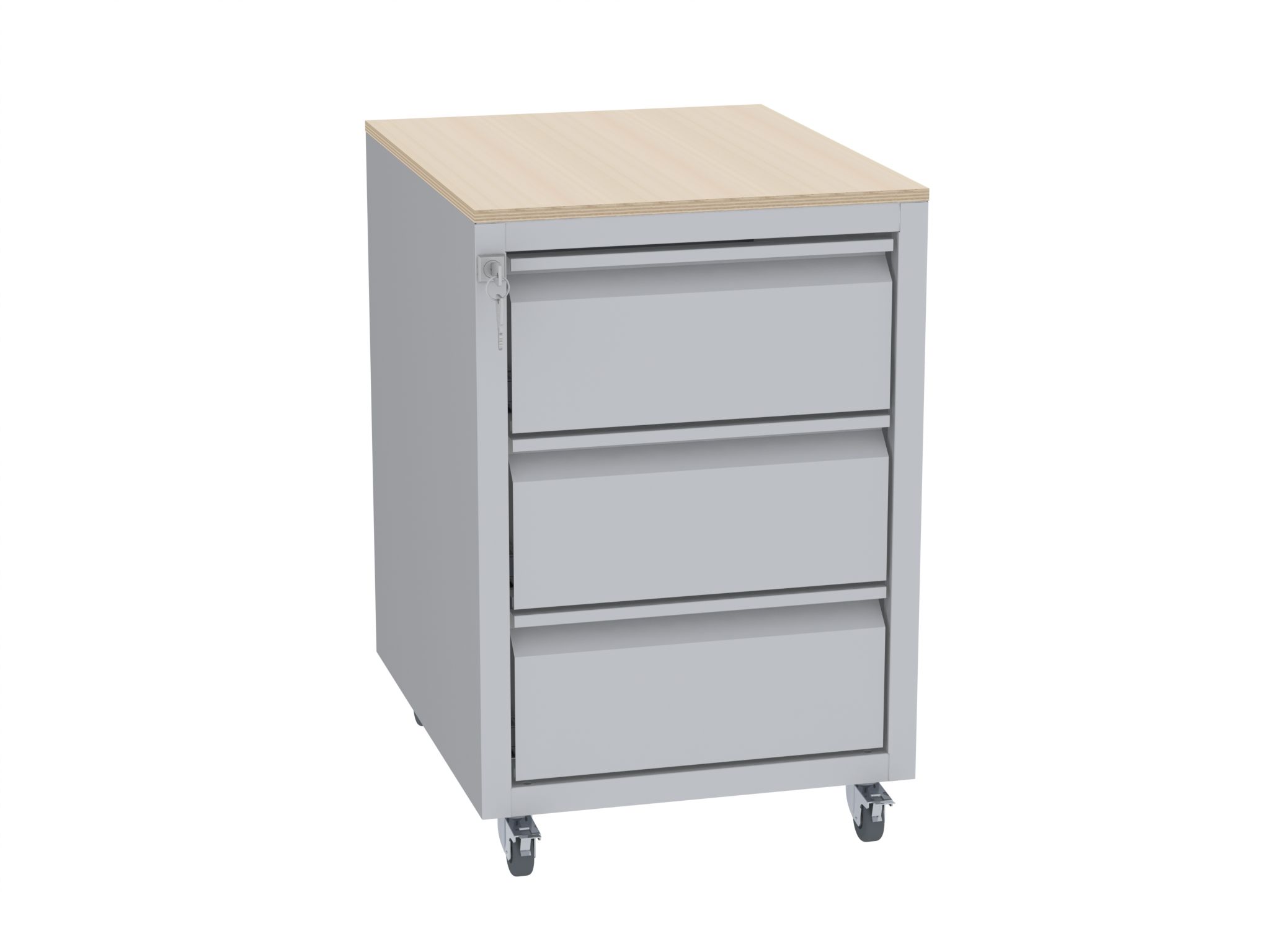 Werkstatttisch, Rollcontainer - 3 Schubladen - 675x450x555 mm (HxBxT) - Typ E