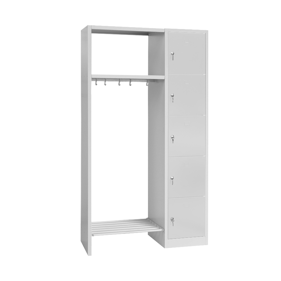 offene Garderobe - 5 Fächer - 1800x1115x500 mm (HxBxT)